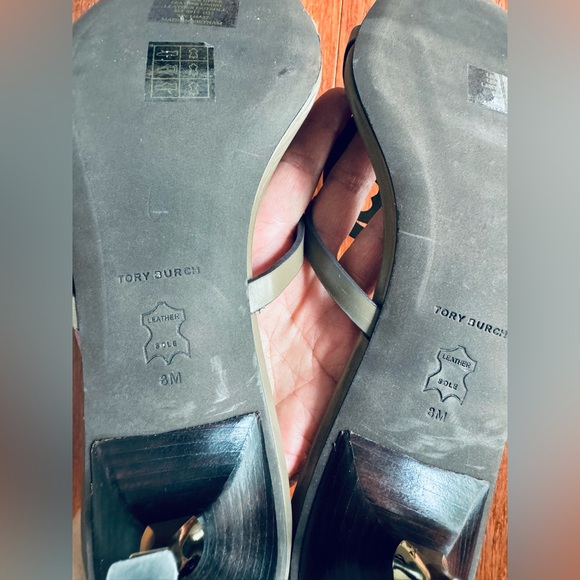 Final price Tory Burch Miller Bombé Low Heel Logo Sandals Sesame  Eu 38 US 8 - Picture 11 of 16